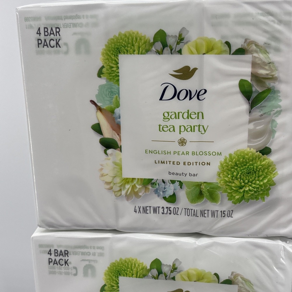Dove Soap Garden Tea Party English Pear Blossom 4 Packs, 16 Bars, 3.75 oz Each - Picture 4 of 6